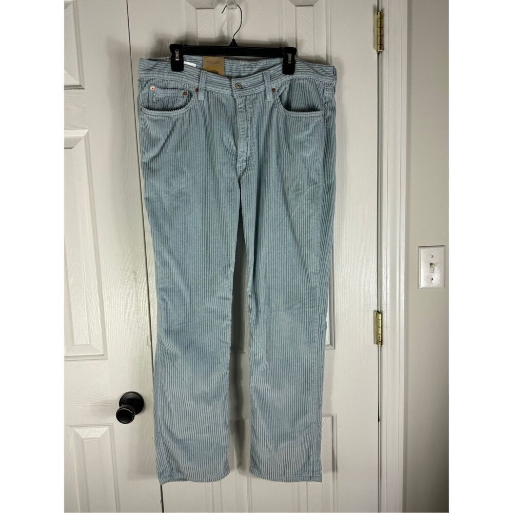 NWT 514 Levi’s Straight Mens Blue Cord Pants Size 38/30